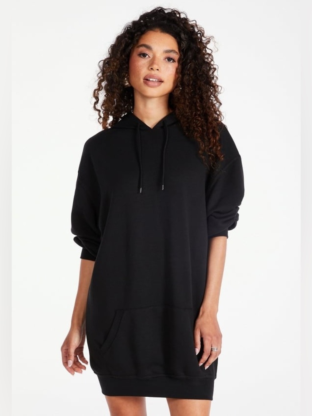 Shoe Dazzle Black Oversized Hoodie Dress
